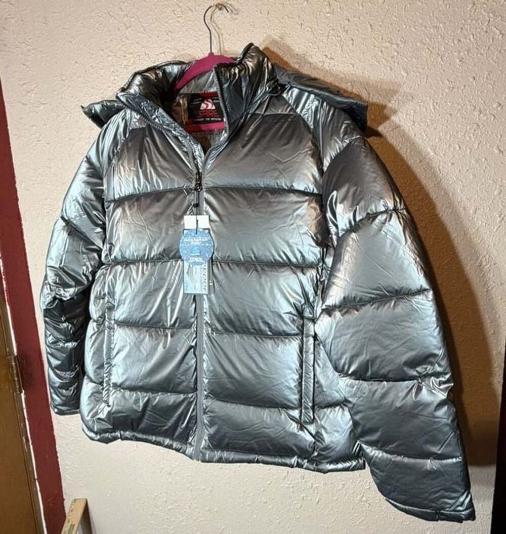 Spire by Galaxy Espumante Puffer Jacket Size L Dark Grey